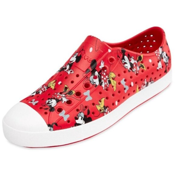 Native x Disney Minnie Mouse Women’s 8 Men’s 6  Red Pool Water Vacation Shoes - Picture 1 of 14